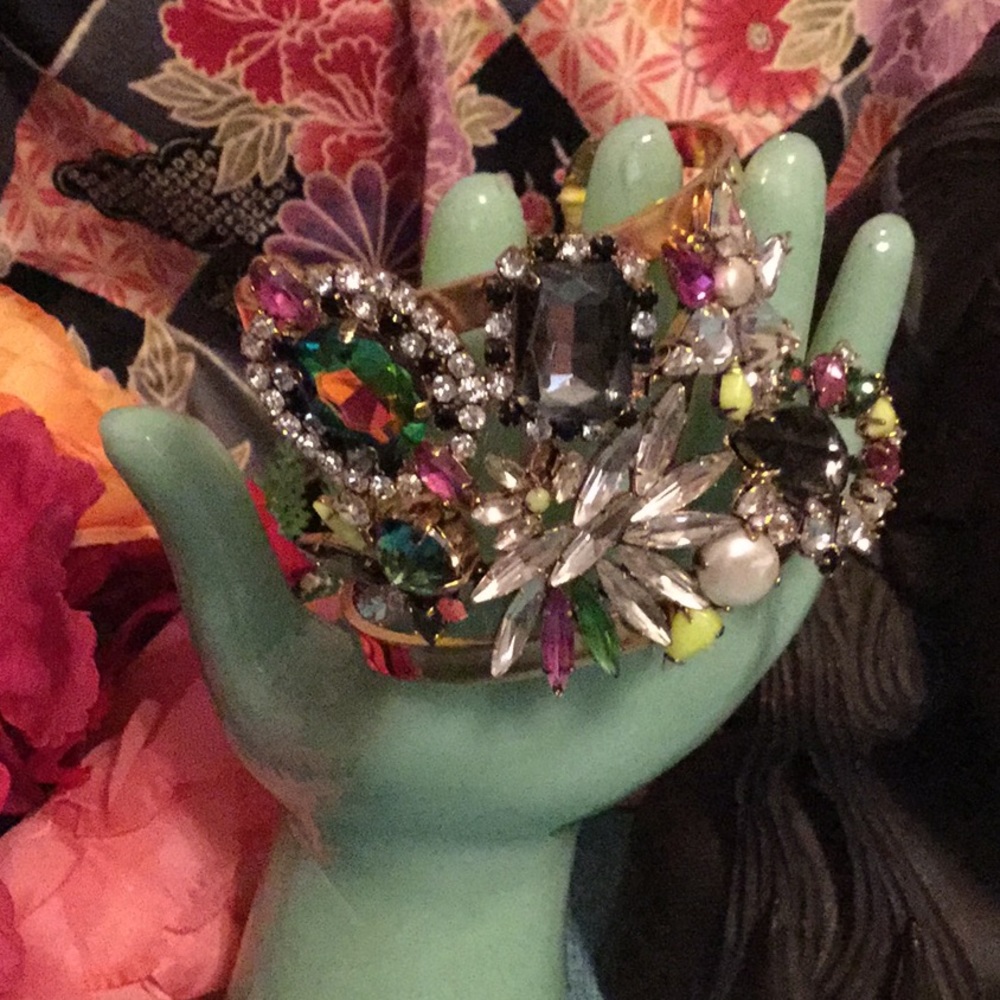 Amazing Gem Statement Cuff Bracelet Unique! - image 2